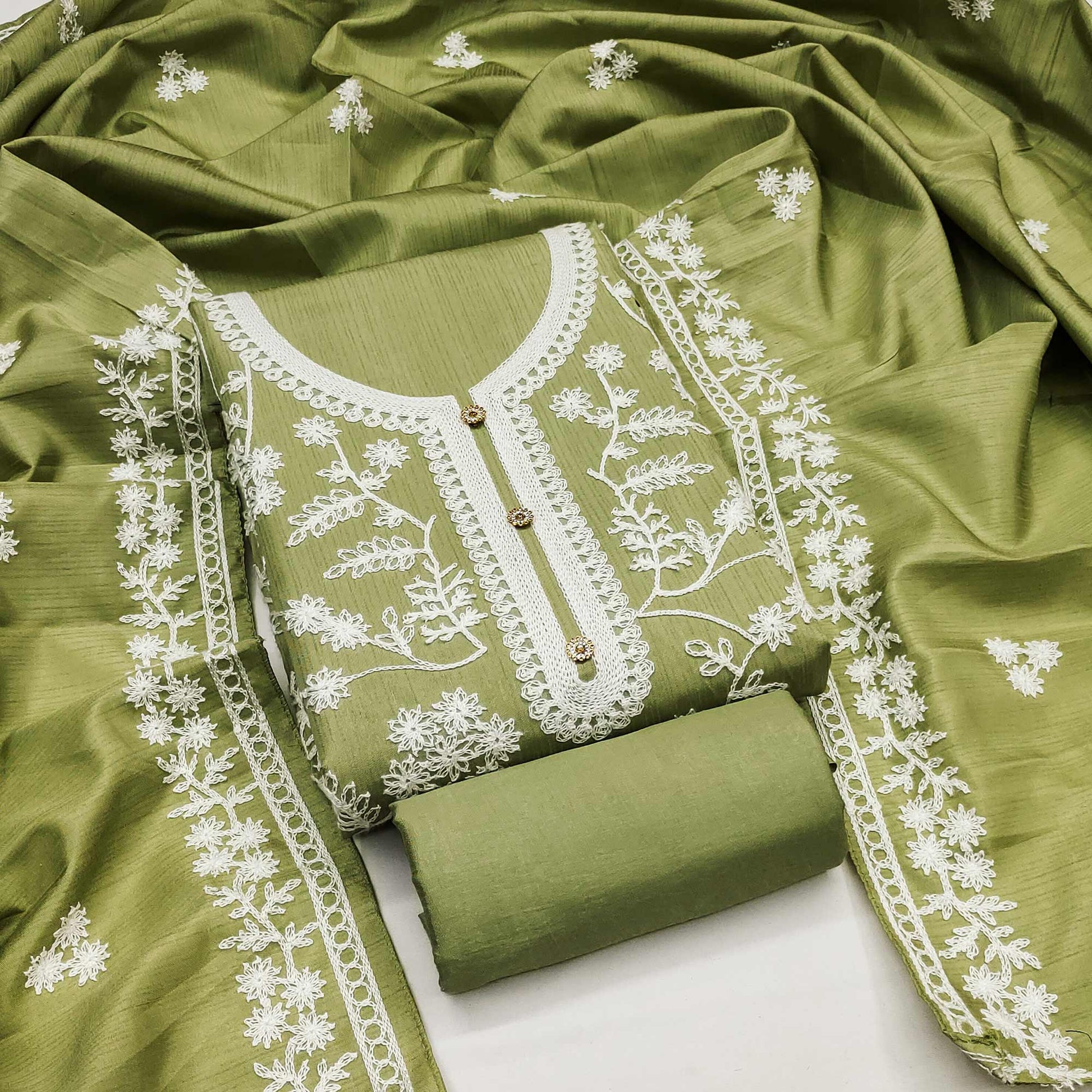 green-floral-embroidered-art-silk-dress-material-9