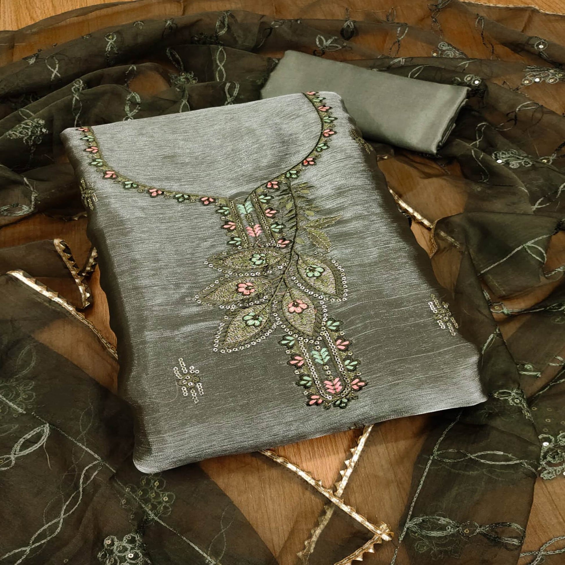 green-floral-sequins-embroidered-banarasi-silk-dress-material