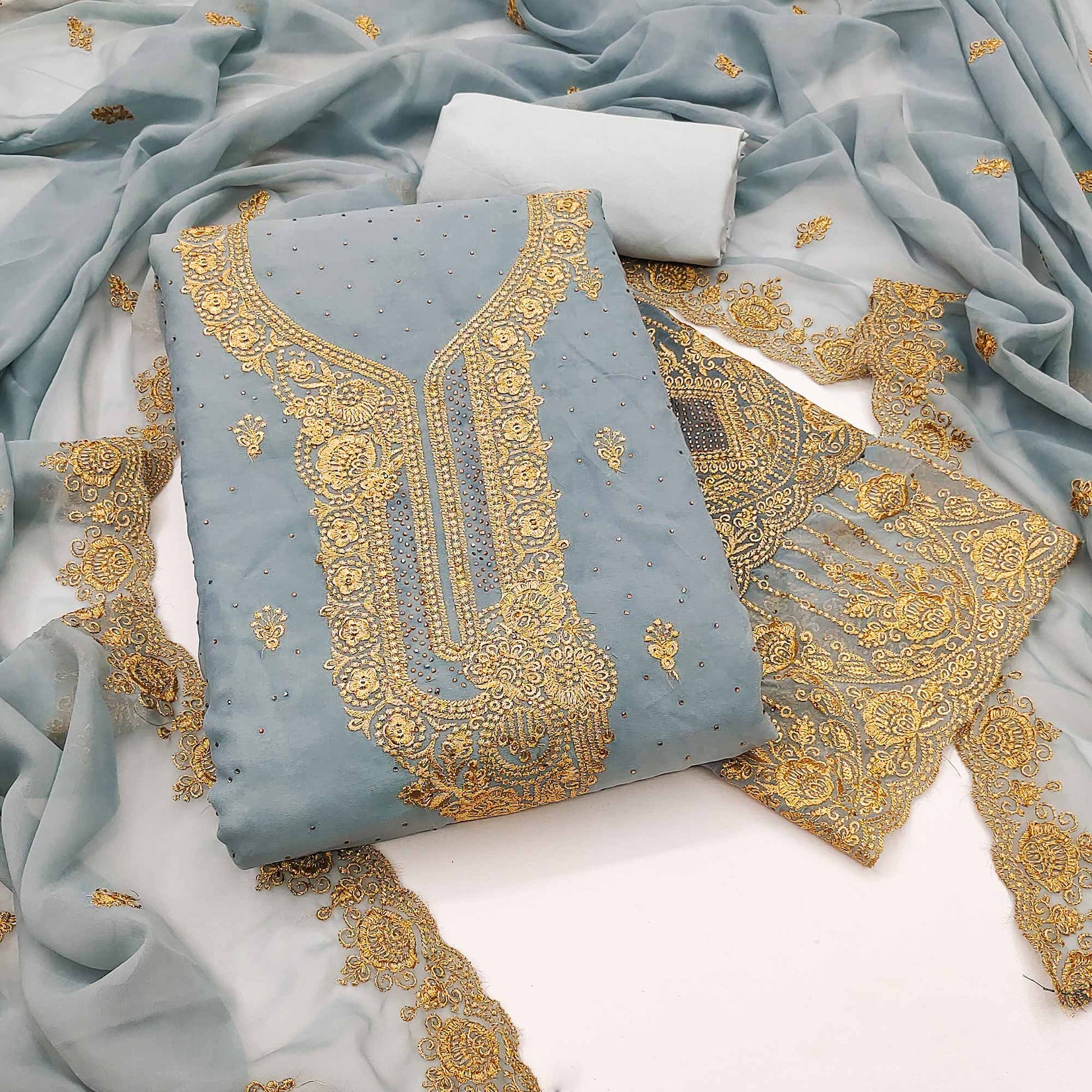 grey-embroidered-with-swarovski-work-georgette-dress-material