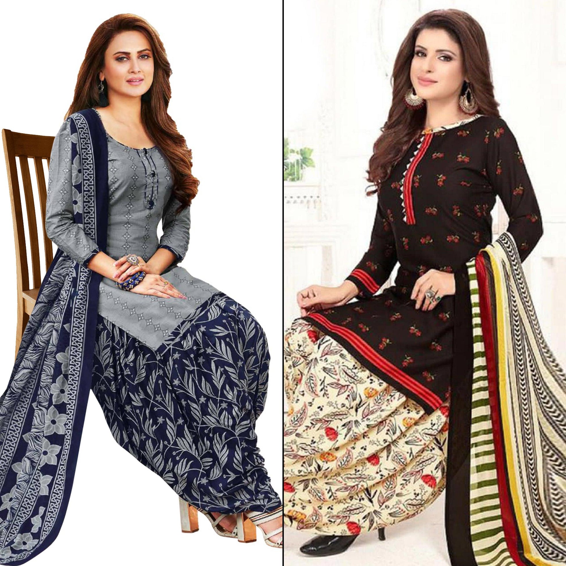 grey-dark-brown-printed-crepe-leon-patiala-dress-material-pack-of-2