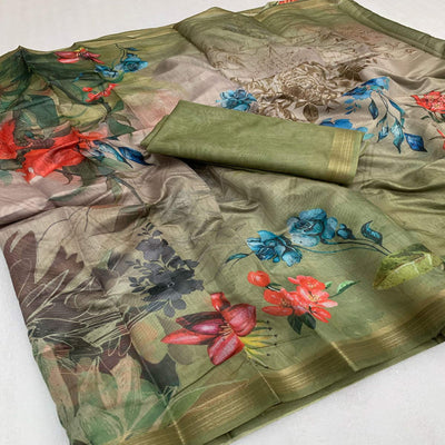 green-floral-digital-printed-chanderi-saree
