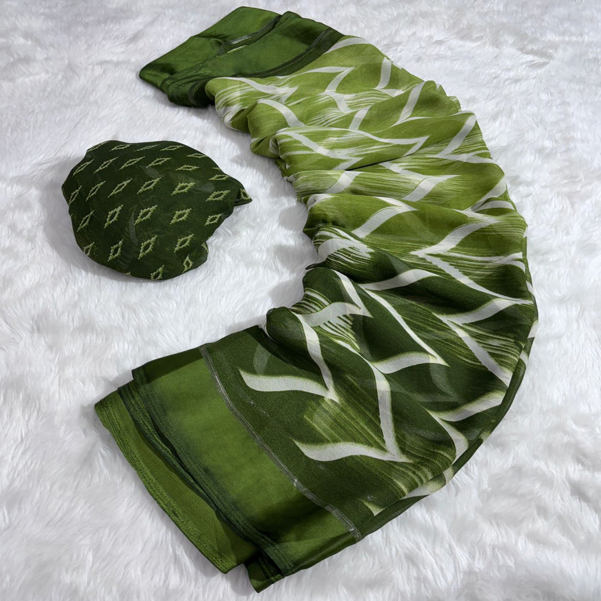 green-shibori-printed-chiffon-saree