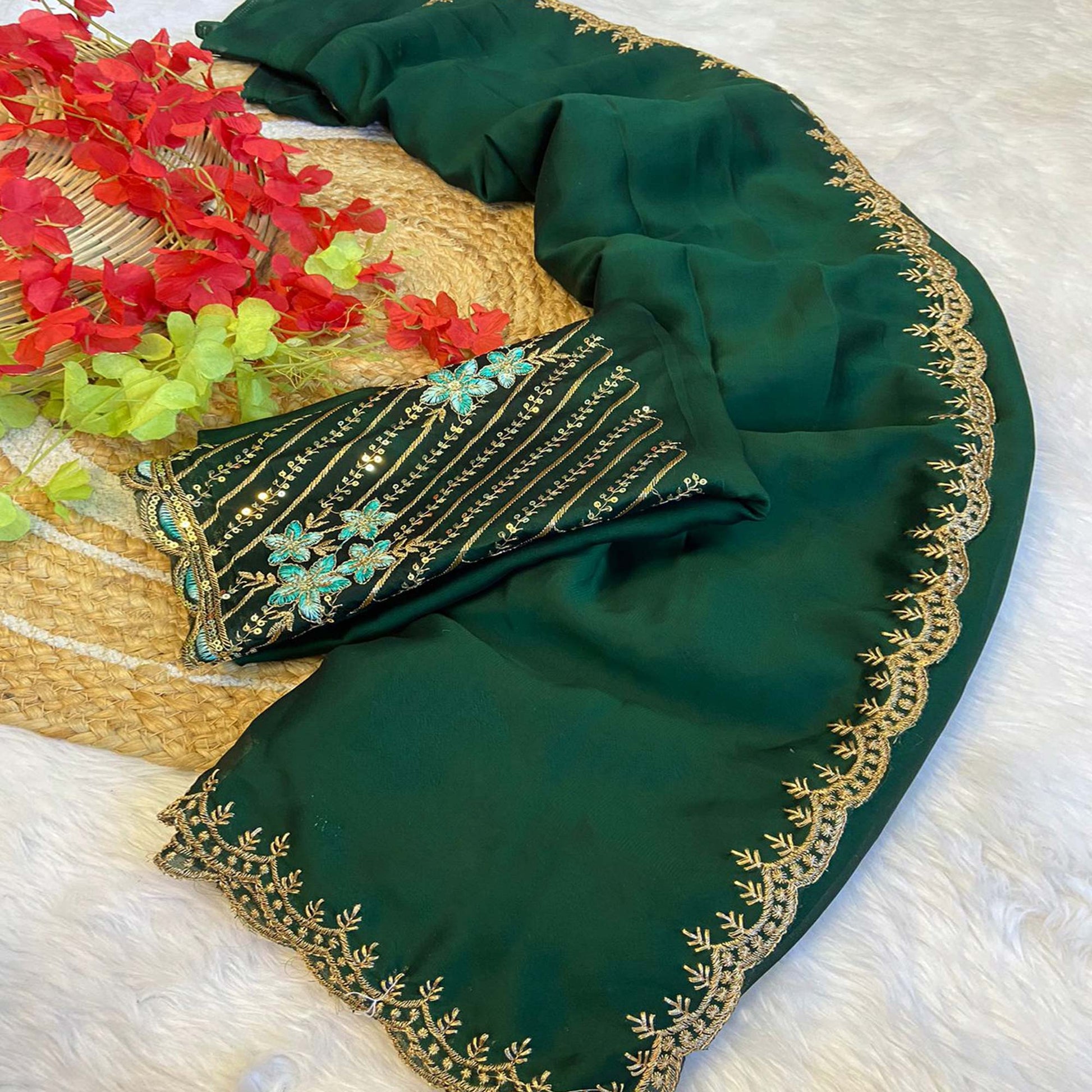green-zari-embroidered-organza-saree
