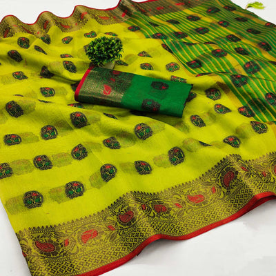 green-zari-work-woven-cotton-silk-saree