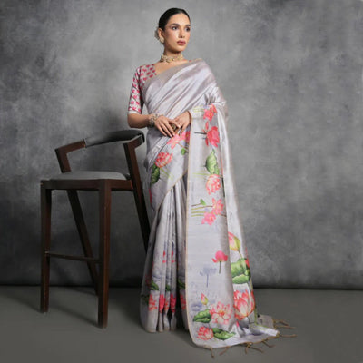 grey-digital-printed-tussar-silk-saree-1