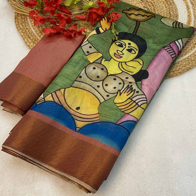 green-floral-printed-tussar-silk-saree-2