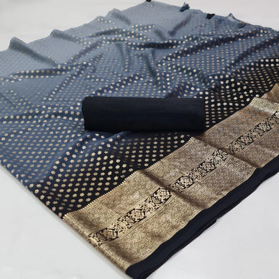 grey-floral-foil-printed-georgette-saree-1