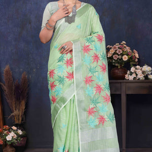 green-floral-embroidered-cotton-silk-saree-42