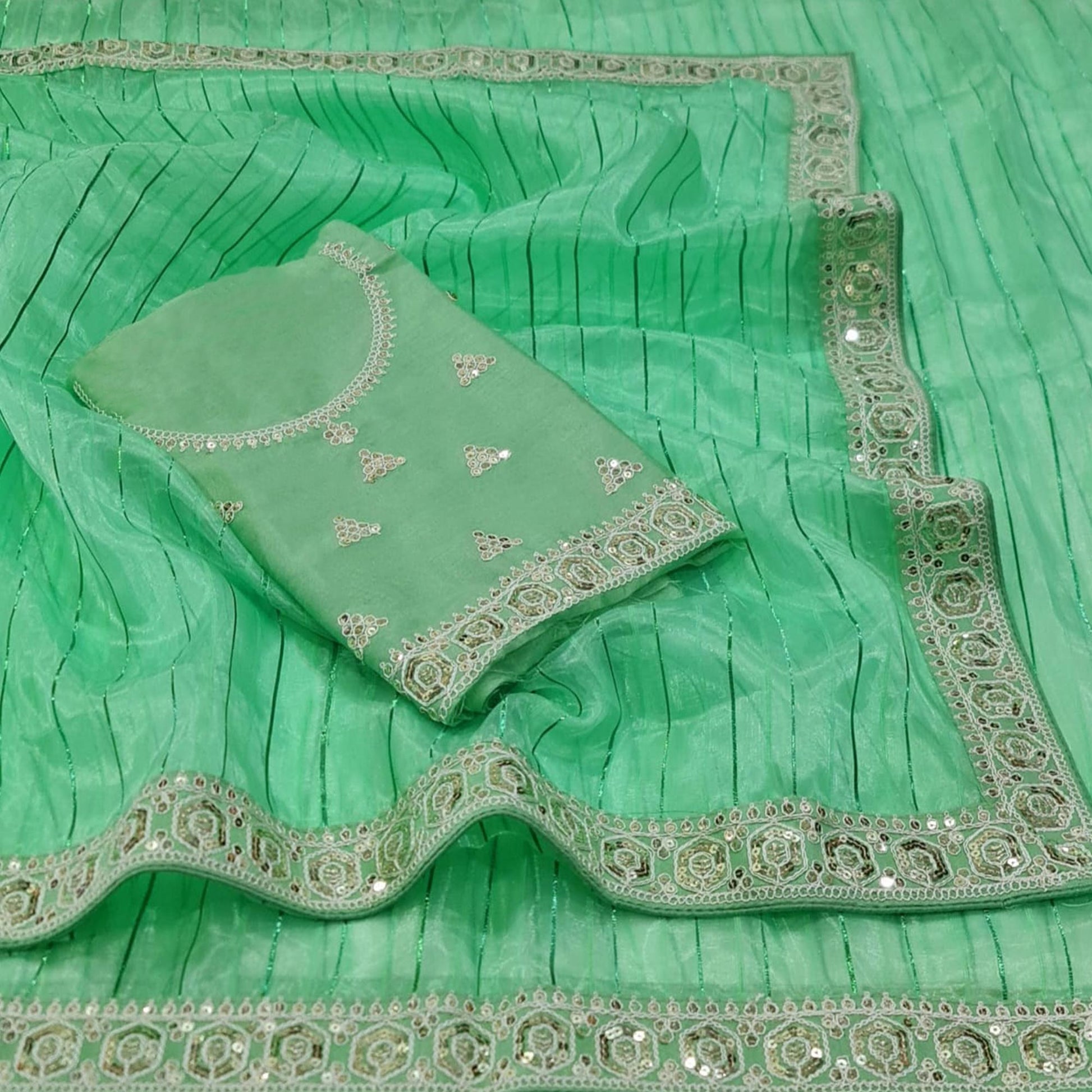 green-sequins-embroidered-organza-saree