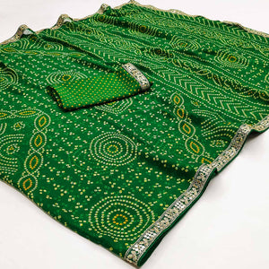green-bandhani-printed-chiffon-saree-9