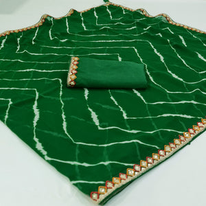 green-printed-georgette-saree-with-sequins-border