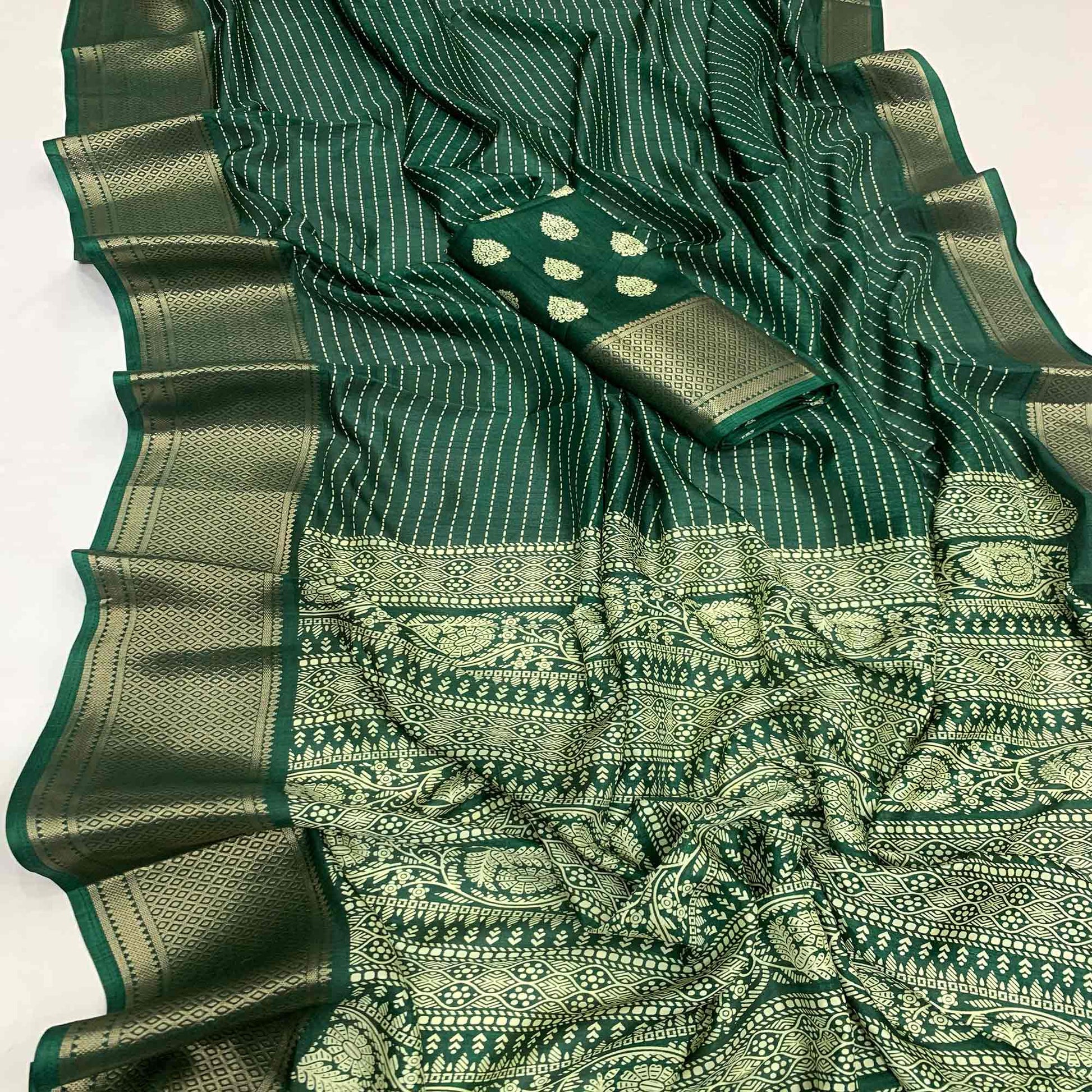green-printed-dola-silk-saree-with-jacquard-border-1