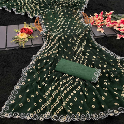 green-bandhani-printed-georgette-saree-with-stone-work-border