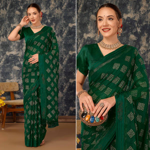 green-foil-printed-chiffon-saree-with-tassels-2