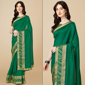 green-solid-vichitra-silk-saree-143341