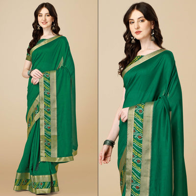 green-solid-vichitra-silk-saree-143341