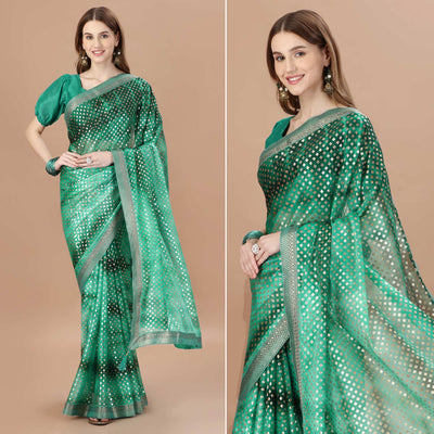 green-foil-printed-lycra-saree-with-lace-border-1
