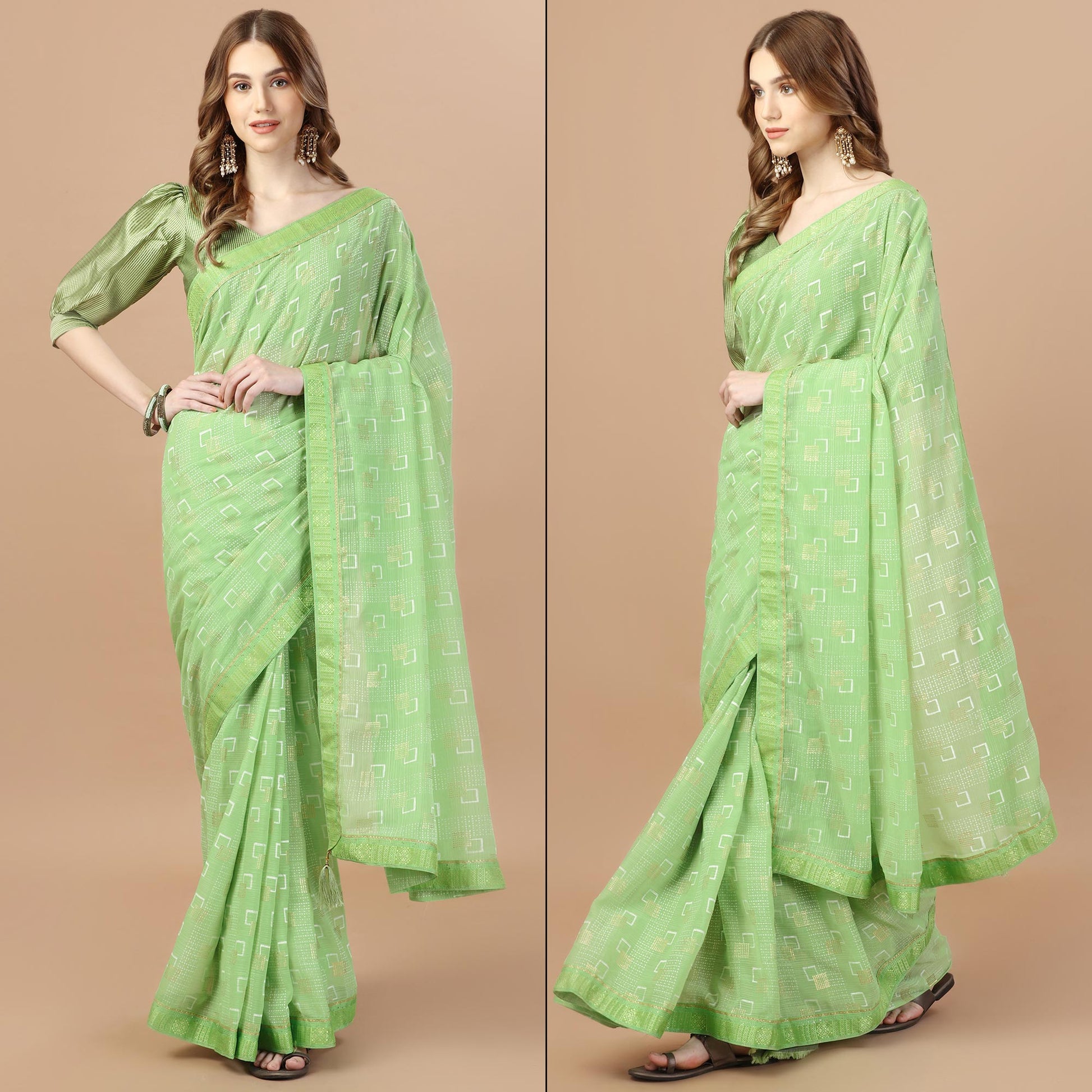 green-foil-printed-chiffon-saree-with-lace-border-3