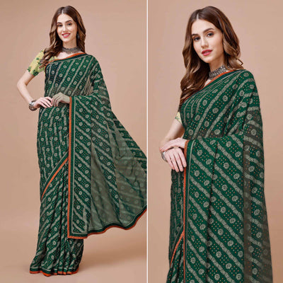 green-floral-foil-printed-chiffon-saree-with-lace-border