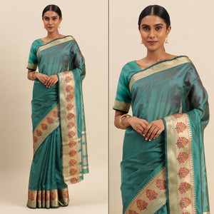 Morpich Woven Organza Saree
