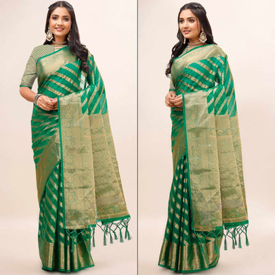 green-woven-organza-saree-with-tassels-20