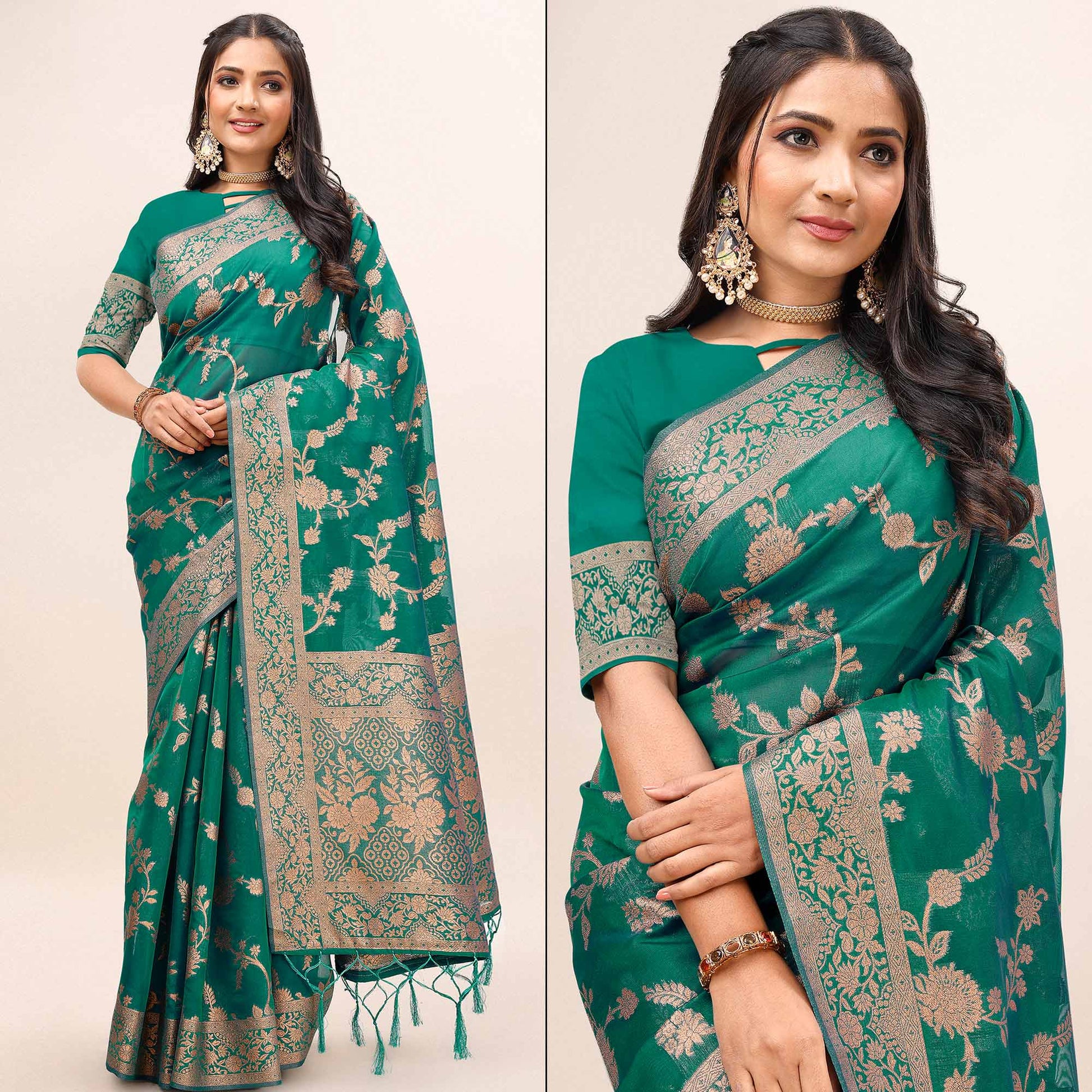 green-woven-organza-saree-with-tassels-21
