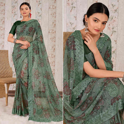 green-floral-digital-printed-lycra-saree-wirh-embroidered-border