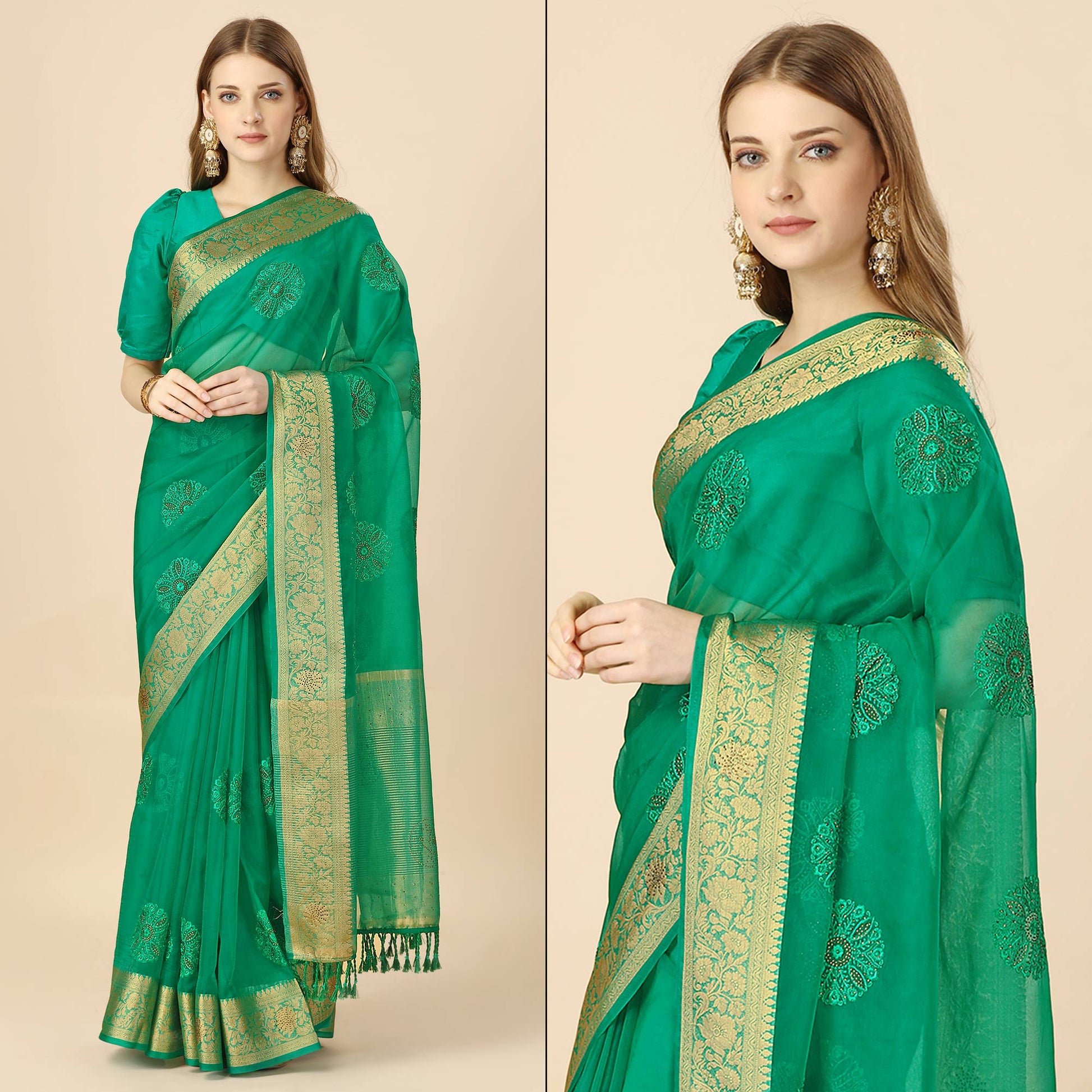 green-floral-embroidery-with-swarovski-work-organza-saree-1