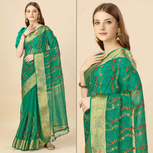 green-floral-embroidery-with-swarovski-work-organza-saree-2