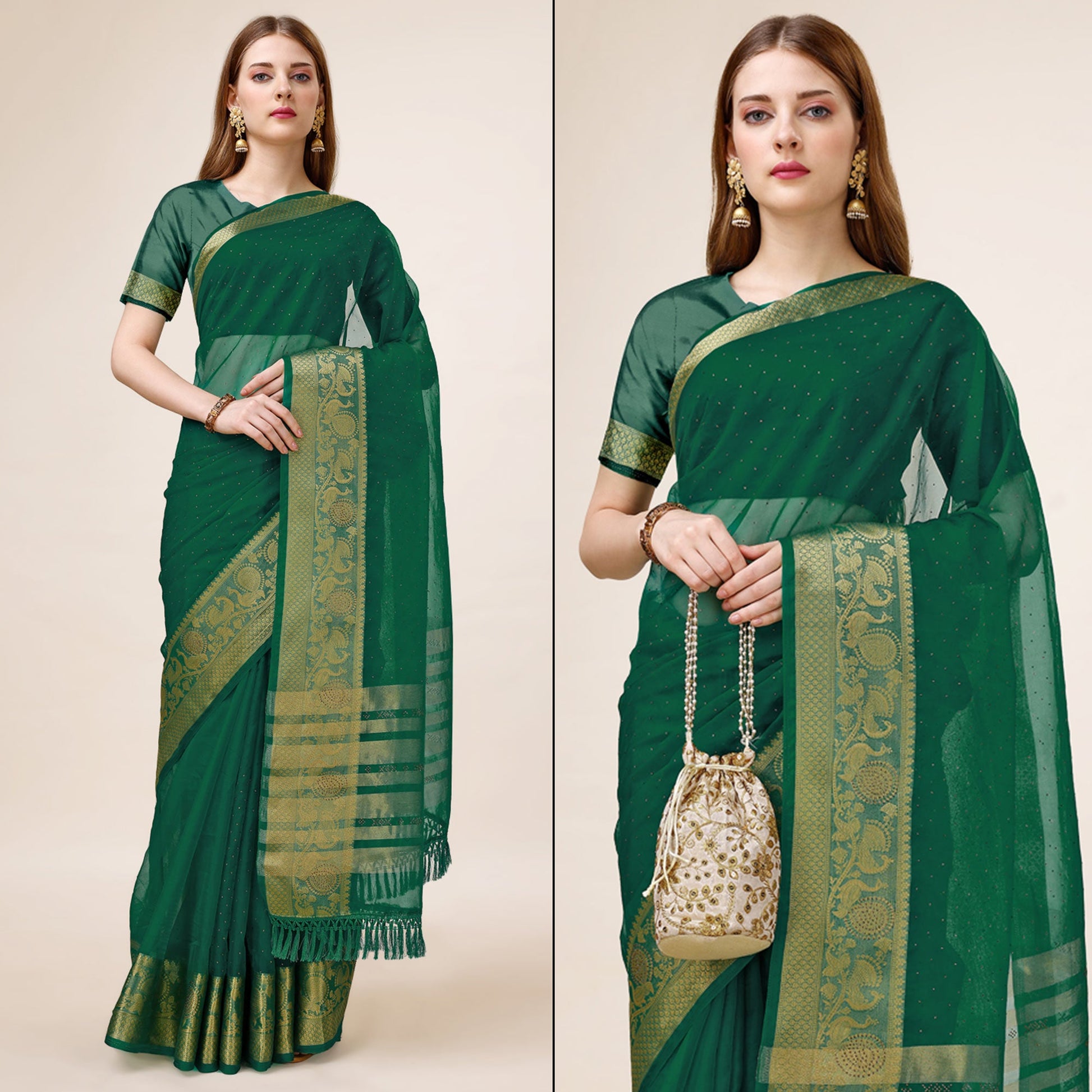 green-swarovski-work-organza-saree-with-tassels