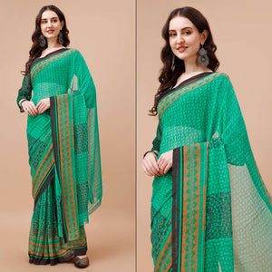 green-floral-printed-georgette-saree-14