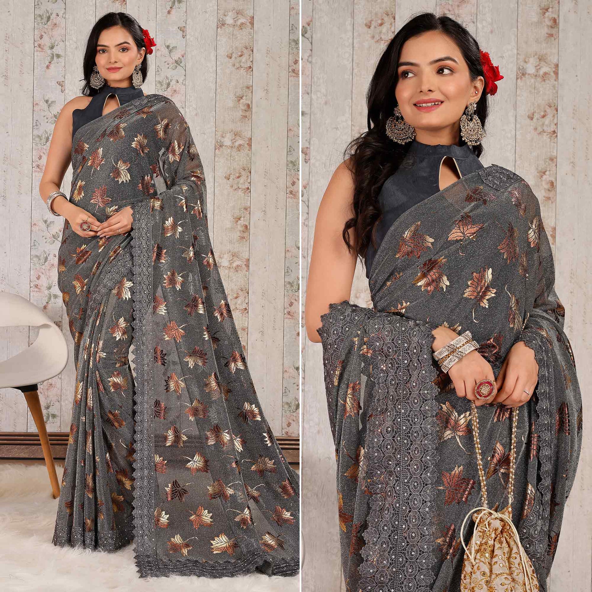 grey-foil-printed-lycra-saree-with-embroidered-lace-border-1