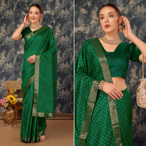 green-floral-foil-printed-vichitra-silk-saree-with-lace-border