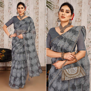 grey-floral-printed-with-zari-work-cotton-silk-saree