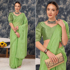 green-printed-with-zari-work-chiffon-saree-with-lace-border