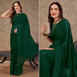 green-swarovski-work-chiffon-saree-with-tassels