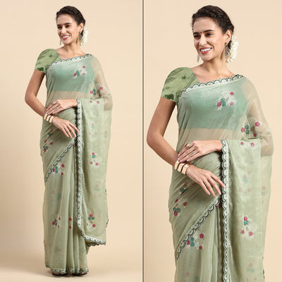 green-foil-printed-with-swarovski-shimmer-chiffon-saree