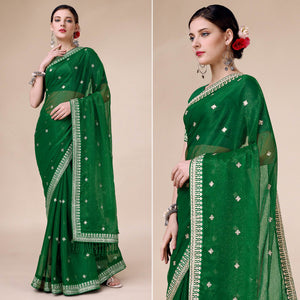 green-sequins-embroidered-chiffon-saree