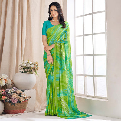 green-printed-chiffon-saree-11