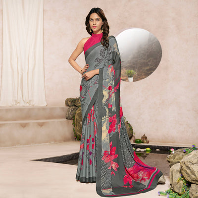 grey-pink-printed-georgette-saree
