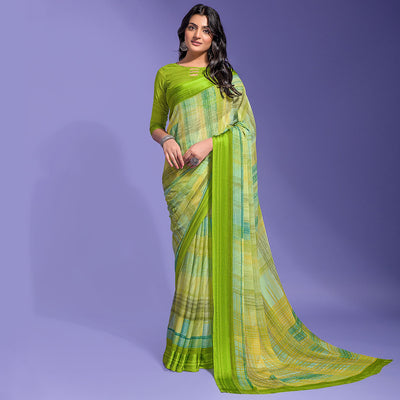 9green-printed-chiffon-saree