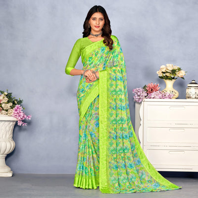 green-floral-digital-printed-chiffon-saree-1