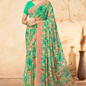 green-floral-printed-georgette-saree-17