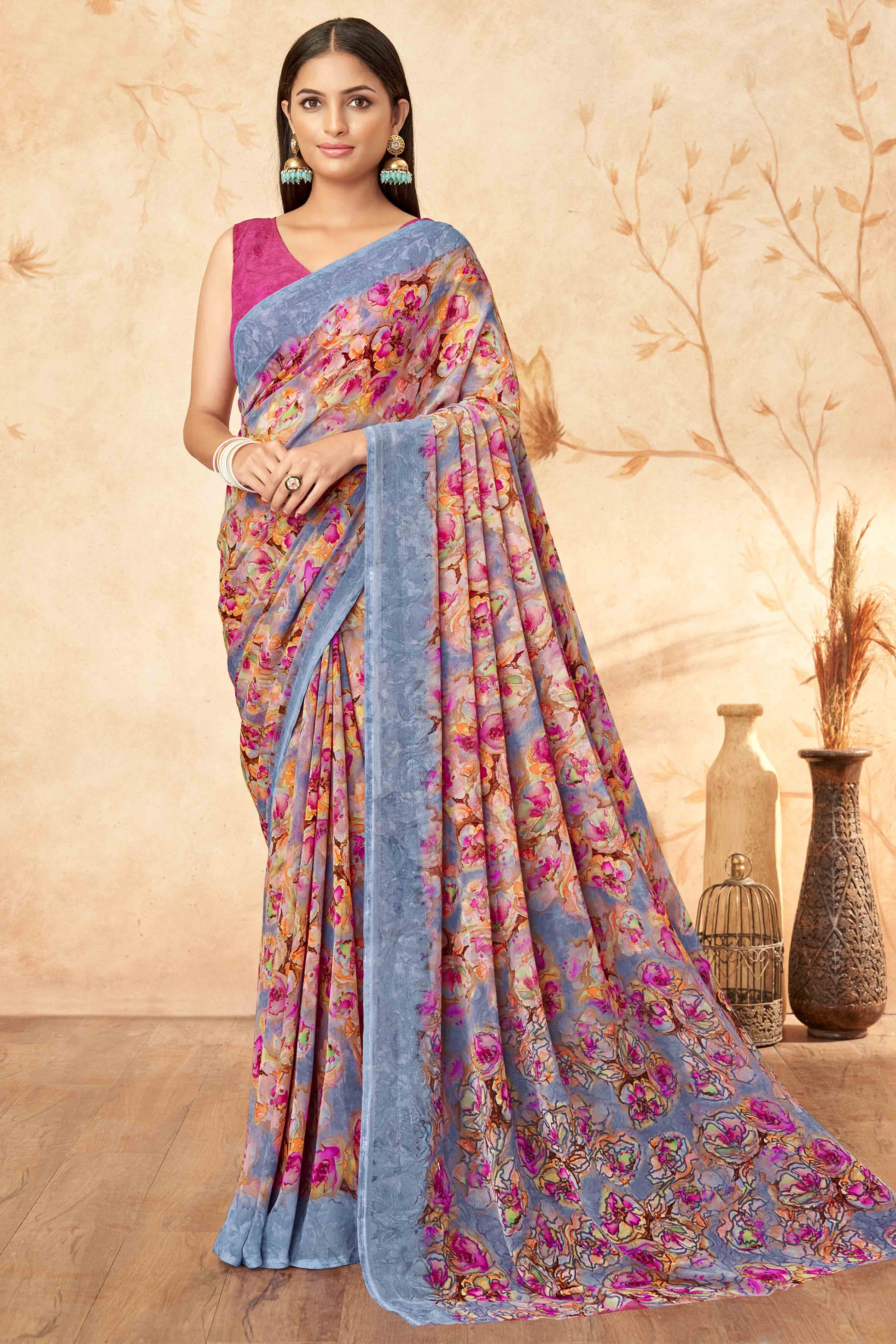 grey-floral-printed-georgette-saree-17