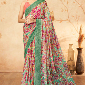green-floral-printed-georgette-saree-21