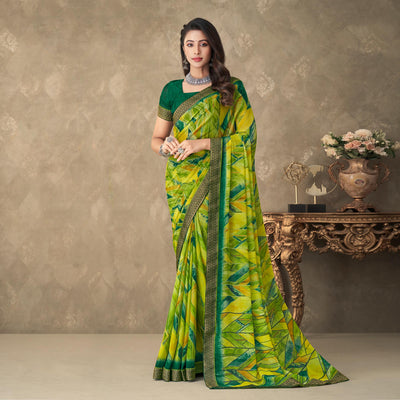 green-digital-printed-chiffon-saree-with-lace-border-1