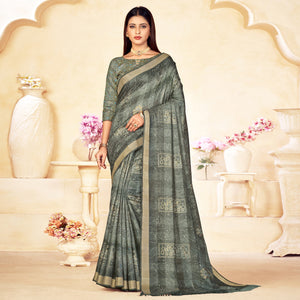 grey-foil-printed-linen-silk-saree-with-tassels