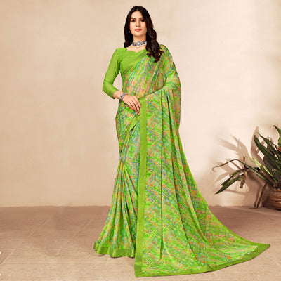 green-printed-chiffon-saree-with-lace-border-3