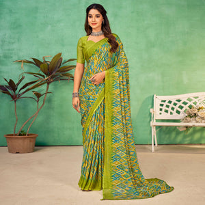 green-printed-chiffon-saree-8