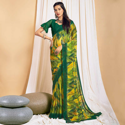 green-printed-chiffon-saree-7